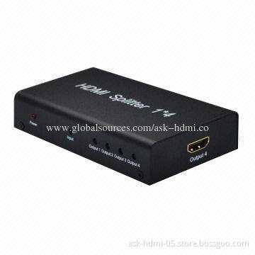 Mini HDMI Splitter, 1 x 4, 1.3V, Supports CEC, 5V DC/1A Power Supply